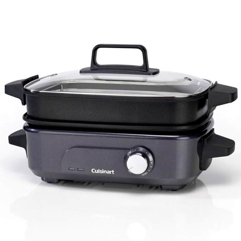 Grill Multicooker Cuisinart com Panela a Vapor GR-M3BRB 1.400W  5L  220V 60Hz