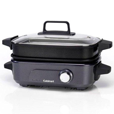 Grill Multicooker Cuisinart com Panela a Vapor GR-M3BRB 1.400W  5L  220V 60Hz
