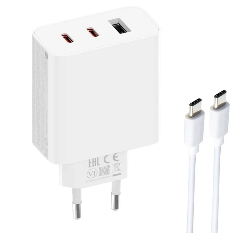 Carregador de Parede Xiaomi 67W GAN 2C1A EU Bivolt 48820-BHR7493EU-A07ZMEU