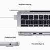 Notebook Apple MacBook Air M2 8C CPU/8C GPU/8GB/256GB SSD/13.6” Prata – MLXY3LL/A