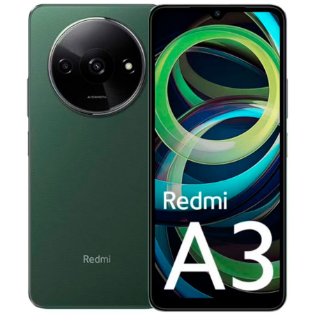 Smartphone Xiaomi Redmi A3 Dual SIM 3GB+64GB 6.71″ OS 14 – Verde Atlântico EU 54121