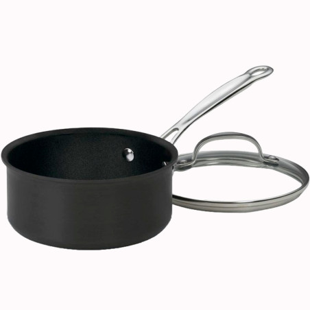 Panela com Tampa Cuisinart 619-16 Anodizada 1.5L - Preta