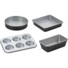 Kit de Assadeiras Cuisinart AMB-4 Antiaderentes Chef's Classic Prata/Preto - 4 Peças