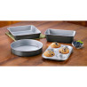 Kit de Assadeiras Cuisinart AMB-4 Antiaderentes Chef's Classic Prata/Preto - 4 Peças