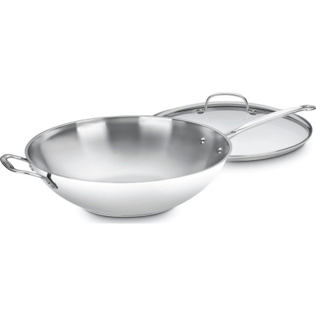 Frigideira com Tampa Cuisinart 726-38H Chef's Classic Inoxidável 35CM - Prata