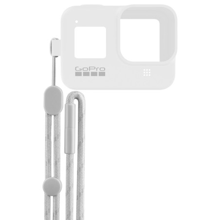 Case De Silicone GoPro Com Cordão Ajustável Para HERO8  Branco - AJSST-002