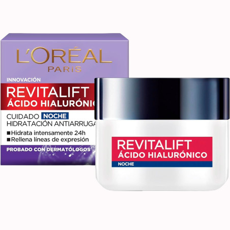 Creme Hidratante Facial Noite L'Oréal Revitalift com Ácido Hialurônico 50ML