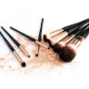 Kit de Pincéis de Maquiagem Ayvanna Rêver Ouro Rosa/Preto