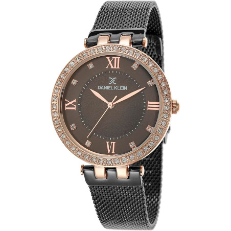 Relógio Feminino Daniel Klein Premium DK.1.12400-5 Preto/Rosa/Ouro