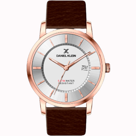 Relógio Masculino Daniel Klein DK.1.12419-7 - Marrom/Rosa Ouro