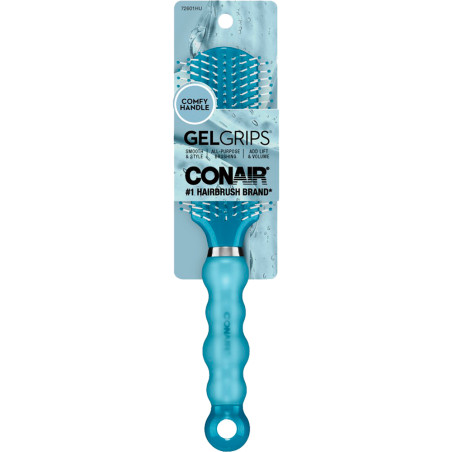 Conair Gel Grips Brush - Soft Gel Handle and Rounded Bristles