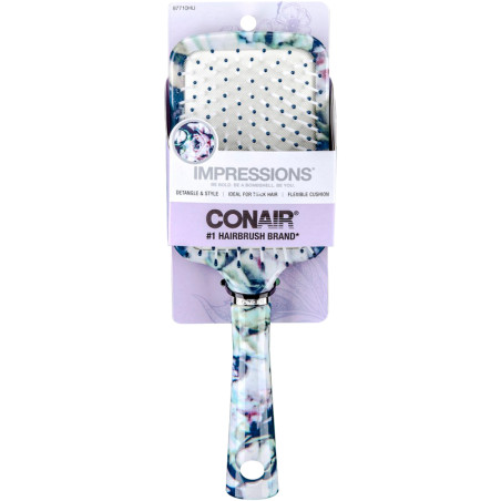 Escova Quadrado Conair Impressions Floral – Cerdas macias