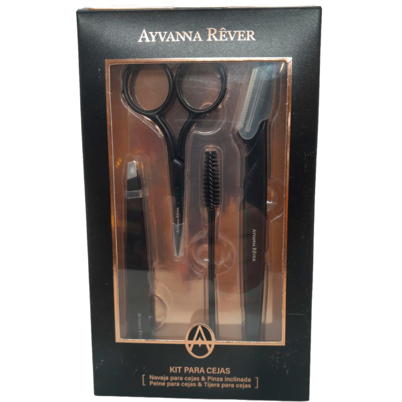 Kit de Sobrancelha Ayvanna Rêver - 4 Peças em Aço Inox