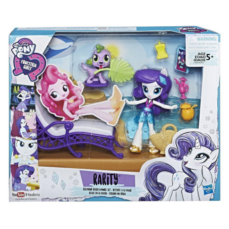 Boneca Hasbro My Little Pony E1084 Minis Rarity Relaxin Beach Set