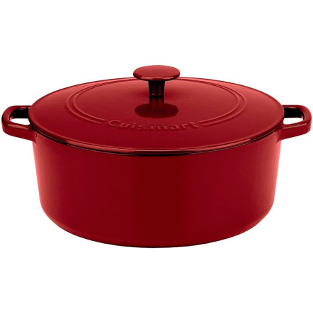 Caçarola Cuisinart CI670-30CR Ferro Fundido Esmaltado 6.62L – Cardinal Vermelha