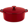 Caçarola Cuisinart CI670-30CR Ferro Fundido Esmaltado 6.62L – Cardinal Vermelha