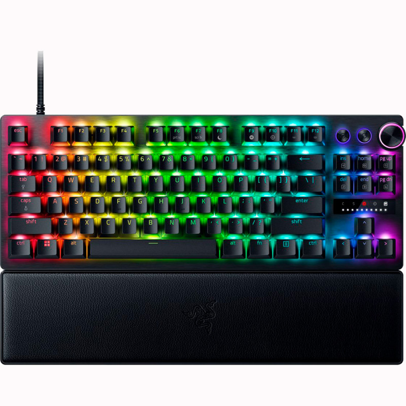 Teclado Gamer Analógico Razer Huntsman V3 Pro Tenkeyless RGB USB  Inglês - Preto RZ03-04980200-R3U1