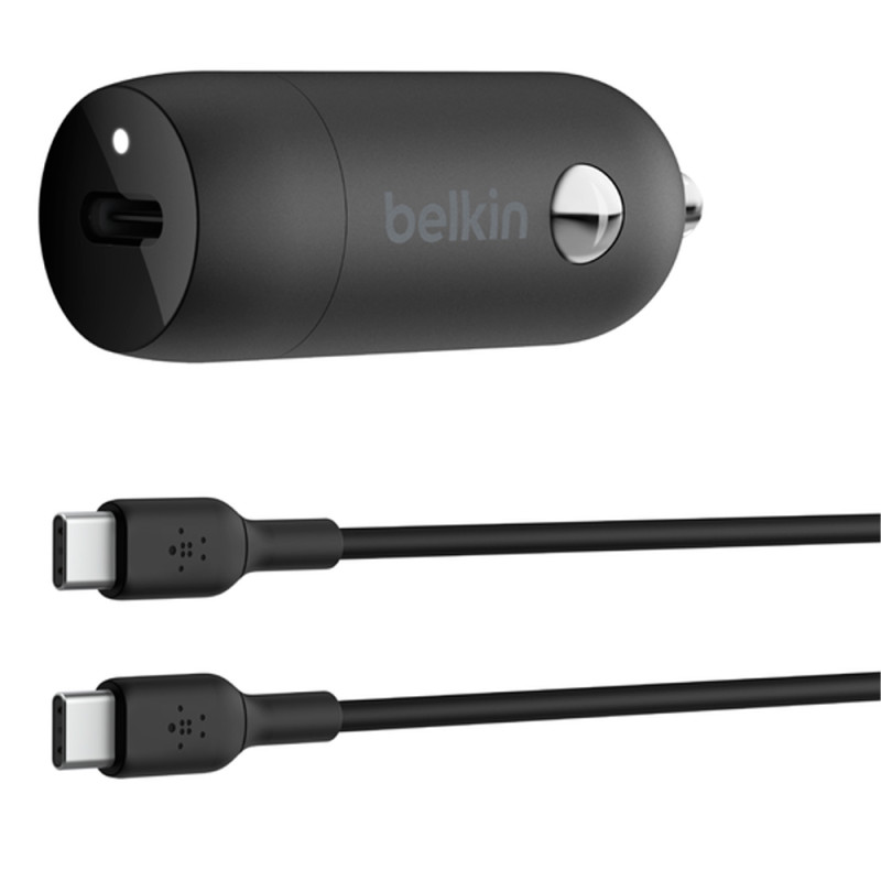 Belkin 30W USB-C Car Charger with USB-C Cable - Black