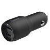 Carregador Veicular Duplo Belkin CCD001BT1MBK 24W USB-A 12W + Cabo USB-A/Lightning - Preto