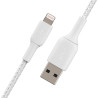 Cabo Belkin BoostCharge 1M USB-A/Lightning Trançado Branco - CAA002BT1MWH