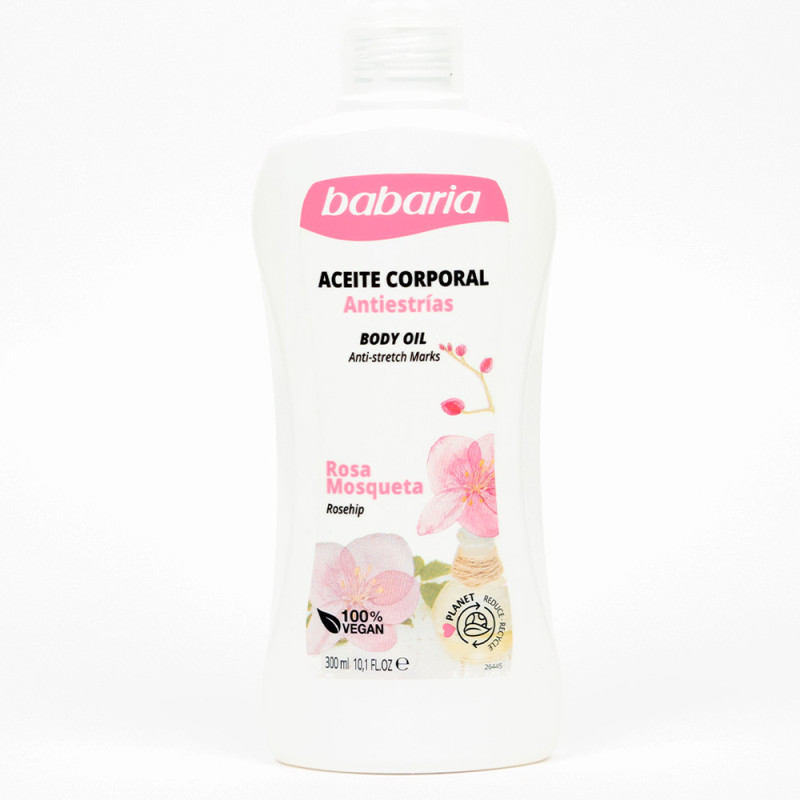 Óleo Corporal Babaria Anti-Estrias Rosa Mosqueta 300ML