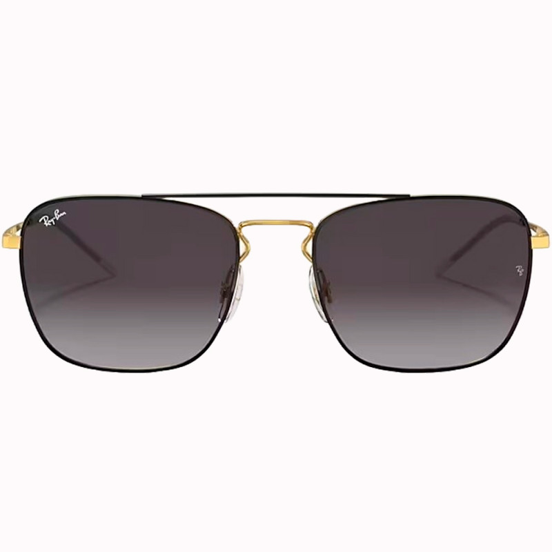Óculos Ray Ban Unissex RB3588 90548G 55 - Preto Polido sobre Ouro