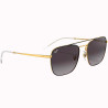 Óculos Ray Ban Unissex RB3588 90548G 55 - Preto Polido sobre Ouro