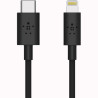 Cabo USB-C/Lightning Belkin F8J239BT04-BLK 1.2 metros - Preto
