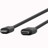 Cabo USB-C/Lightning Belkin F8J239BT04-BLK 1.2 metros - Preto