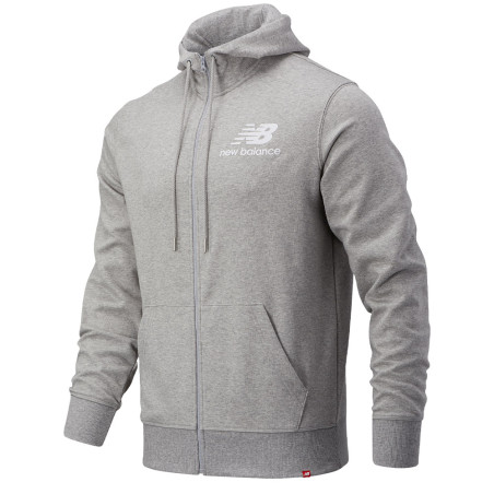 Moletom New Balance Masculino Essentials Stacked 2XL Cinza - MJ03558AG