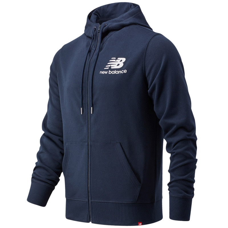 Moletom New Balance Masculino Essentials Stacked XL Azul - MJ03558ECL