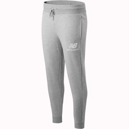 Calça New Balance Masculina Essentials Stacked Logo L - Cinza MP03558AG