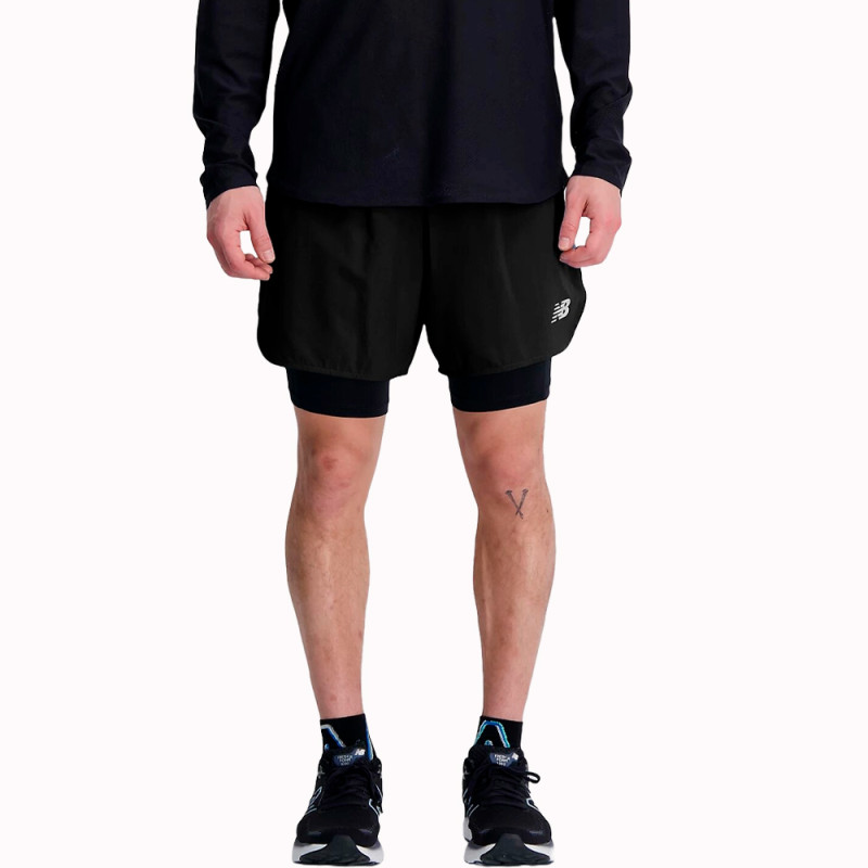 Short New Balance Masculino Q Speed 6 Inch M - Preto MS33282BK