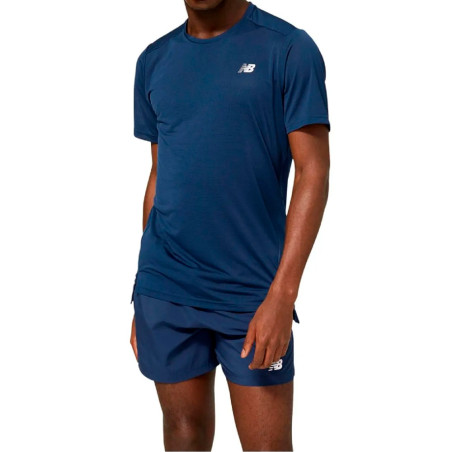 Camiseta New Balance Masculino Accelerate S Azul - MT23222NGO