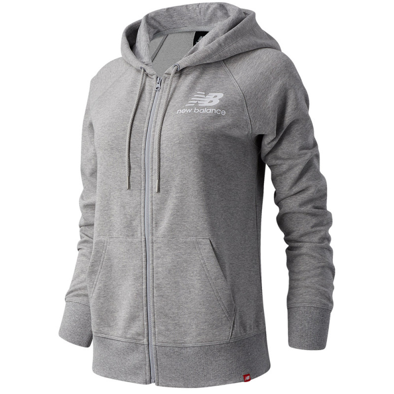 Moletom New Balance Feminino Essentials S Cinza - WJ03530AG