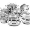Jogo de Panelas Cuisinart 77-17N Indução Chef's Classic 17 Peças Inoxidavel