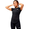 Camiseta New Balance Feminino Accelerate Short Sleeve XS Preto - WT23222BK