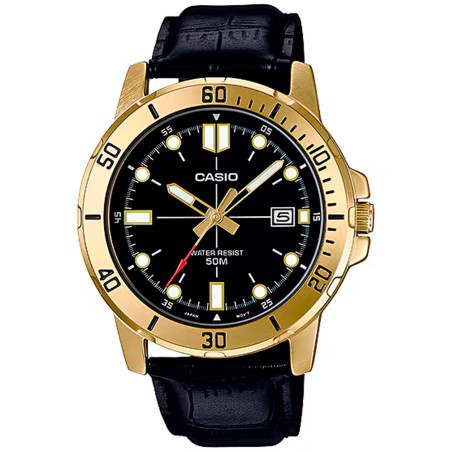 Relógio Masculino Casio MTP-VD01GL-1EVUD - Preto/Ouro