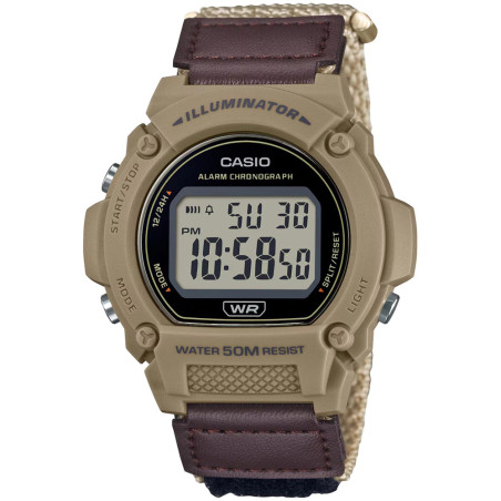 Reloj Casio W-219HB-5AVDF Light Brown - 50 m, batería 7 años