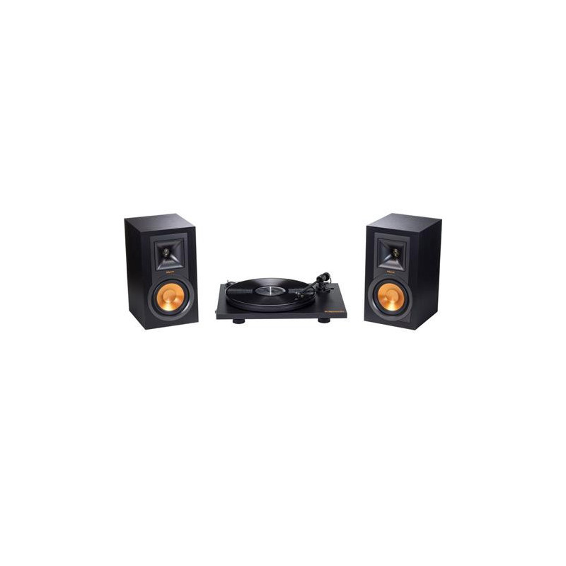 Toca Discos Klipsch + Alto Falantes R-15PM 2-Way De Estante Preto - 1062948