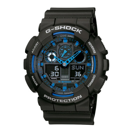 Relógio Masculino Casio G-SHOCK GA-100-1A2NDR - Preto/Azul