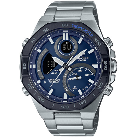 Relógio Masculino Casio ECB-950DB-2ADF - Prata/Azul