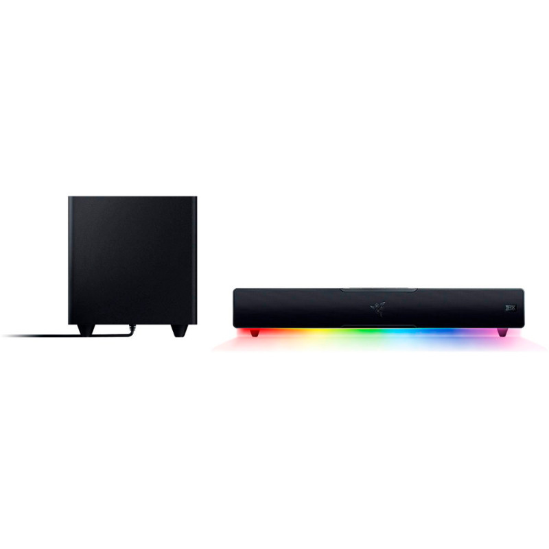 Soundbar Com Subwoofer para PC Razer Leviathan V2 Bluetooth RGB - Preto