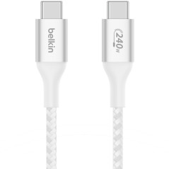 Belkin BoostCharge 2M USB-C/USB-C 240W Braided White Cable