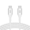 Cabo Belkin BoostCharge 2M USB-C/USB-C 240W Braided Branco - CAB015BT2MWH