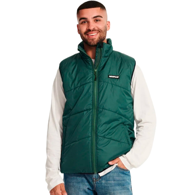 Colete Caterpillar Masculino Foundation Chevron Insulated S Verde - 4040004-195920