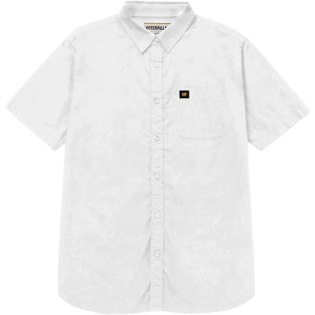 Camisa Caterpillar Masculino Poplin S/S 2XL Branco - 4020091-10110