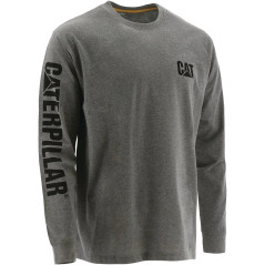Caterpillar Trademark Banner L Gray T-Shirt - Premium Cotton