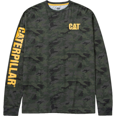 Camiseta Caterpillar Masculino Trademark Banner S Verde Camuflado - 1510034-11790