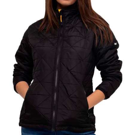 Jaqueta Caterpillar Feminino Mediumwight Insulated Triangle Quilted S Preto - 4040125-10121